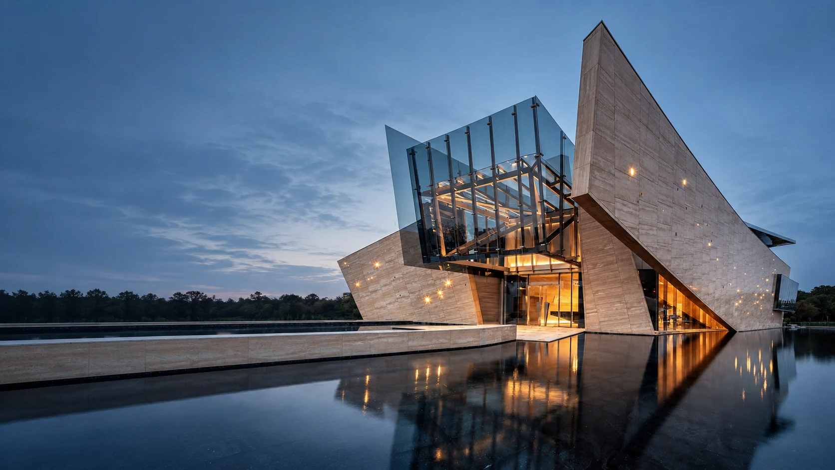 CONTOUR · Architectural reference · AI light and landscape refinement