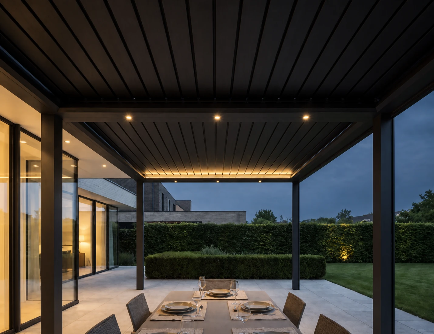 VENTO — evening dining. Cinematic recreation of the catalog view.