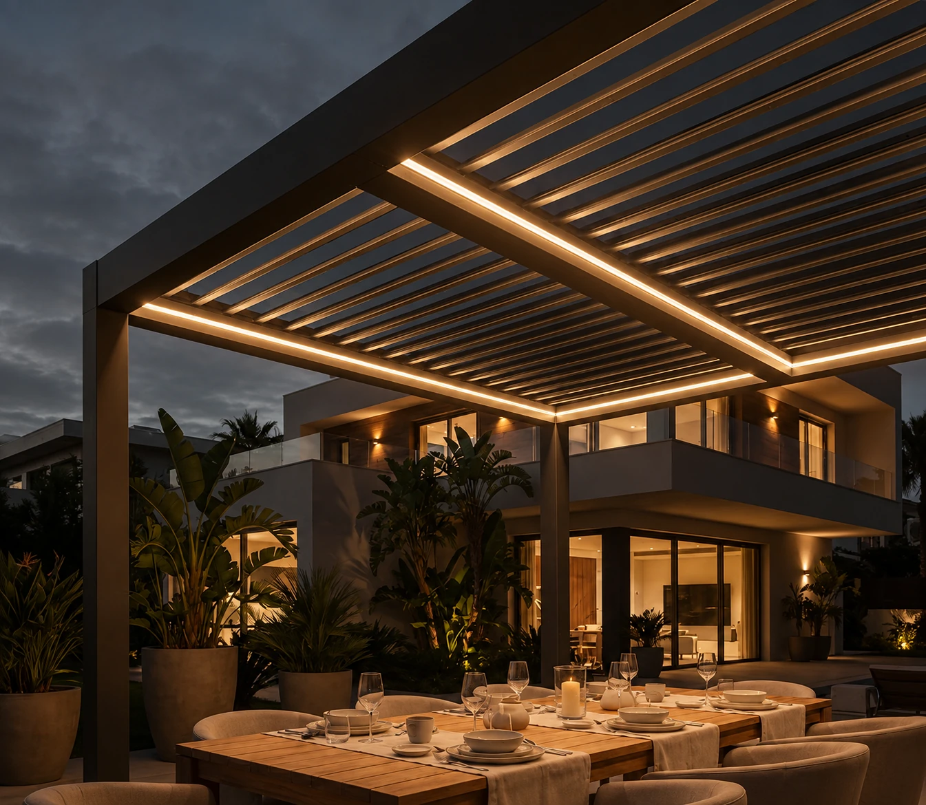 VENTO — evening lighting. Cinematic recreation of the catalog view.